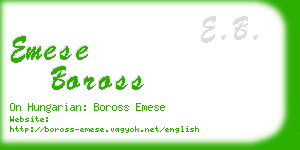emese boross business card